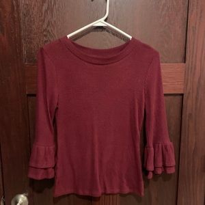 long sleeve marron dress shirt